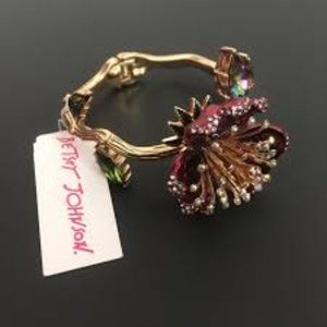 Betsey Johnson Multi-Stone Flower Bracelet